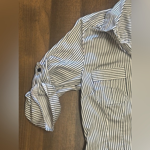 Covington Navy and White Striped Shirt - Picture 2 of 6